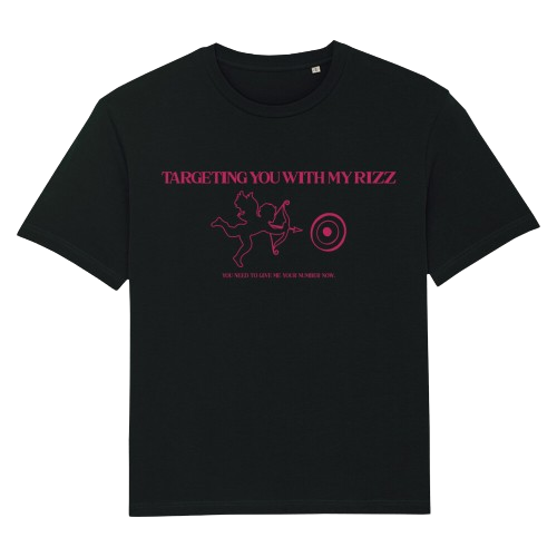 ''TARGETING WITH  RIZZ'' OVERSIZED T-SHIRT